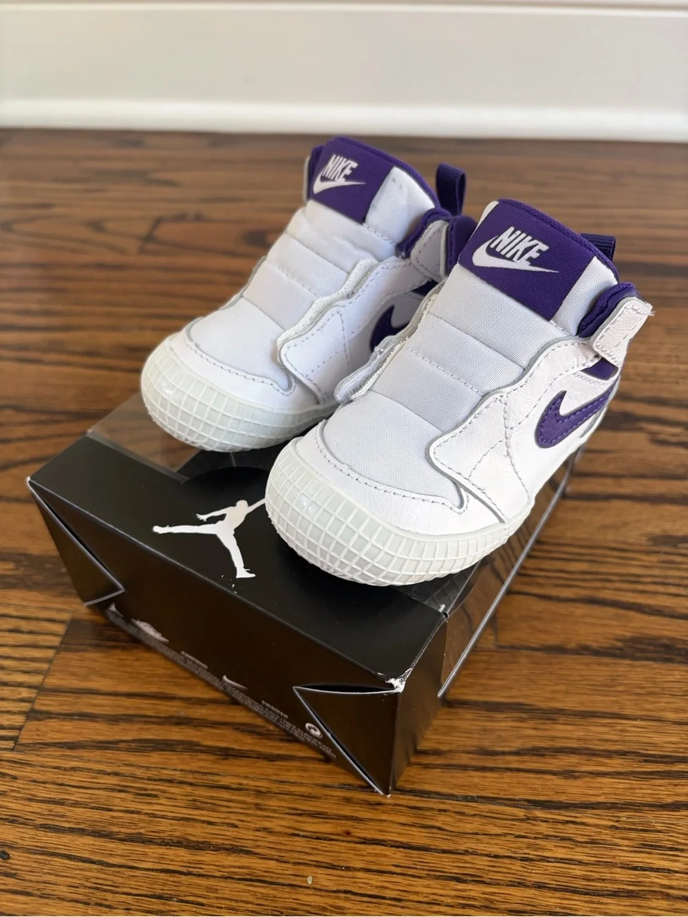 Nike Air Jordan 1 Crib Bootie Court Purple - Size 4C (OG Box) - Baby Shoes